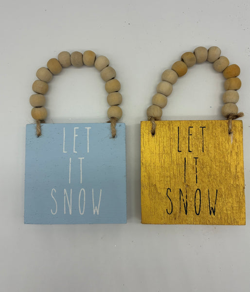 3.5" Beaded Holiday Ornament