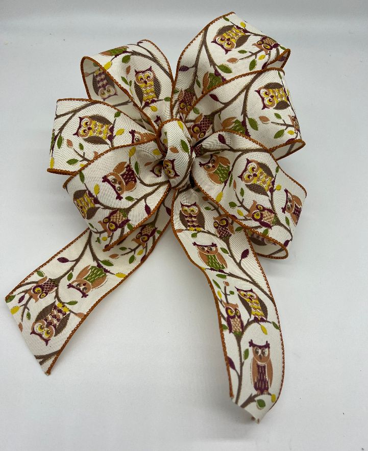 Owl Fall Bow 10"