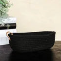 Woven Black Basket 10” | Farmhouse Storage Basket | Decorative Organizer