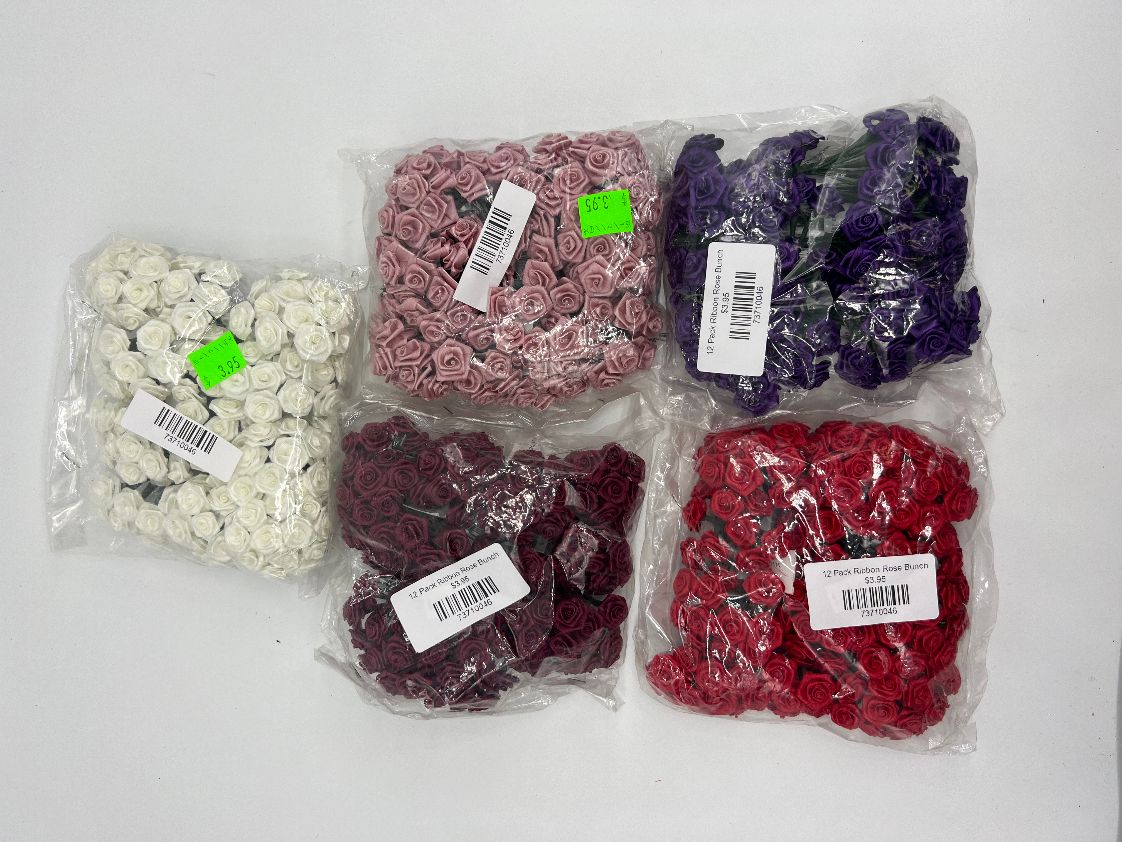 Ribbon Roses 12pk bunch (144 roses) – DBC Home Decor