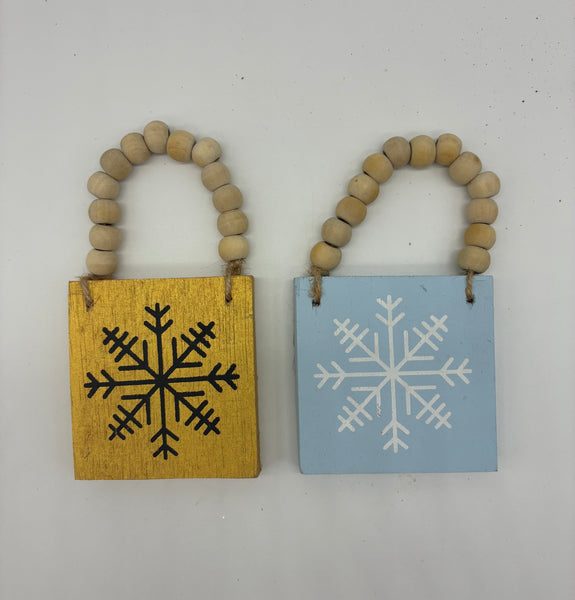 3.5" Beaded Holiday Ornament