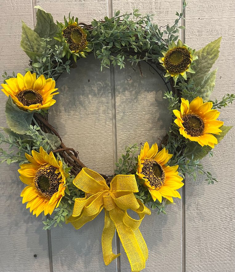 Sunflower Wreath 22"