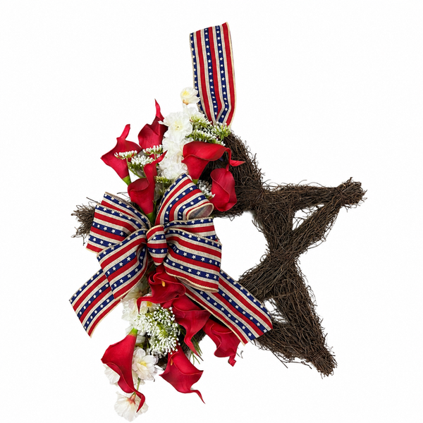 Americana star wreath 16”