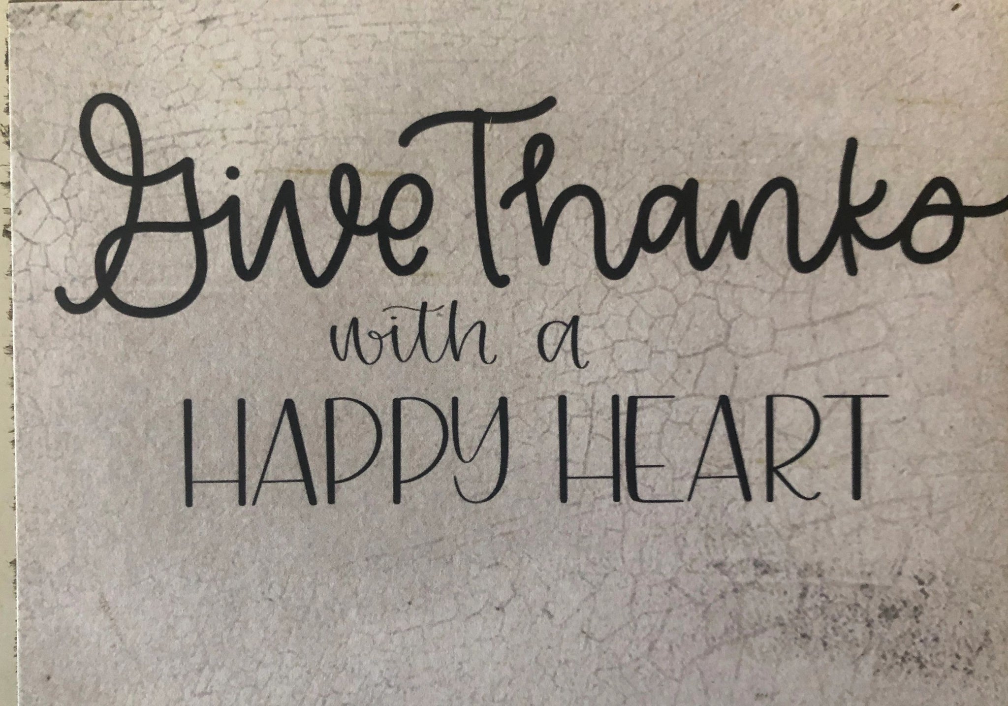 Give Thanks 3 x 4 Block Sign
