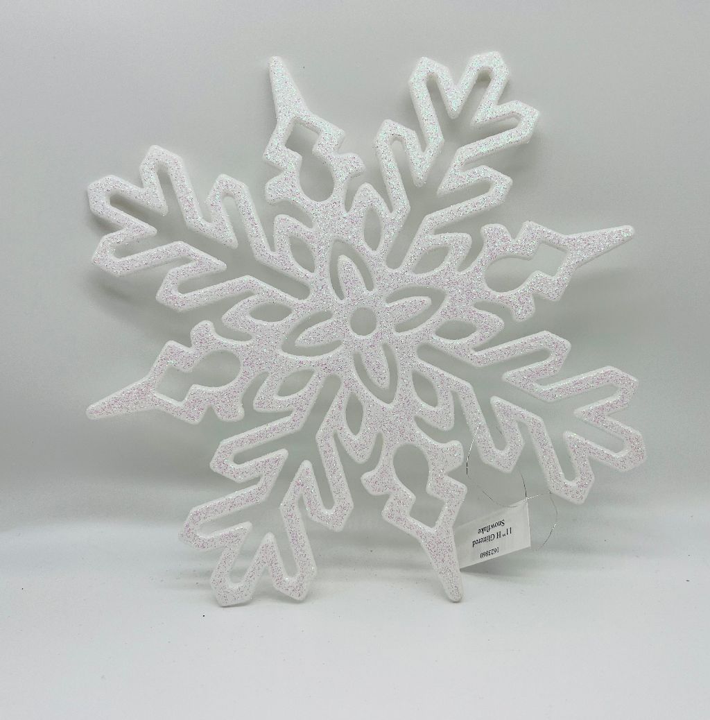 Glitter Snowflake Ornament 11"