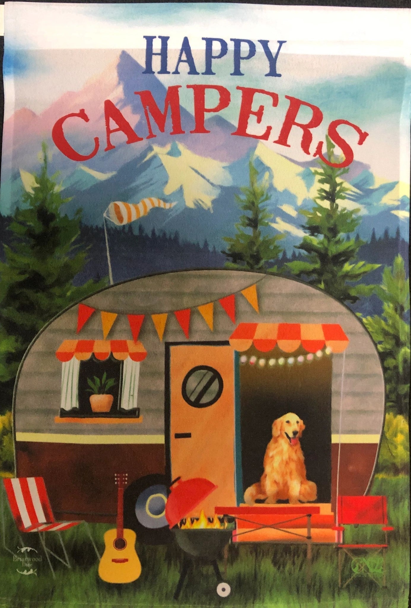 Happy Camper Garden Flag 12" x 18"