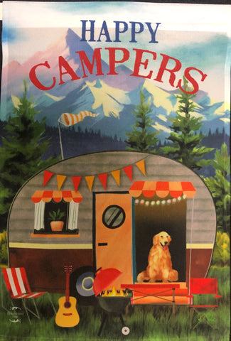 Happy Camper Garden Flag 12" x 18"