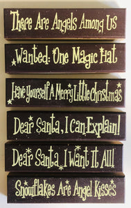 Holiday Block Sign 7"