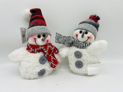 Plush Snowman Ornament 5"