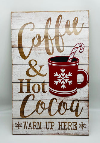 Coffee & Hot Cocoa Sign 19"
