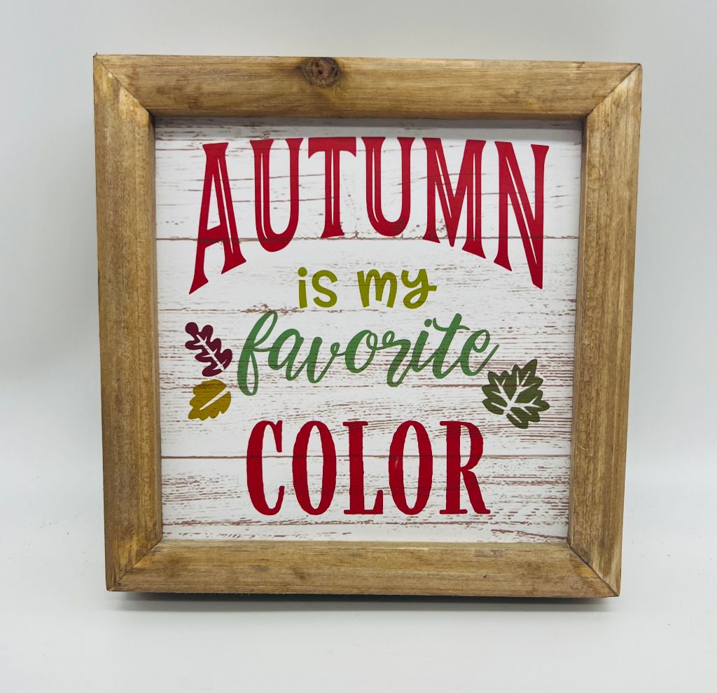 Fall Block Sign Wood 6