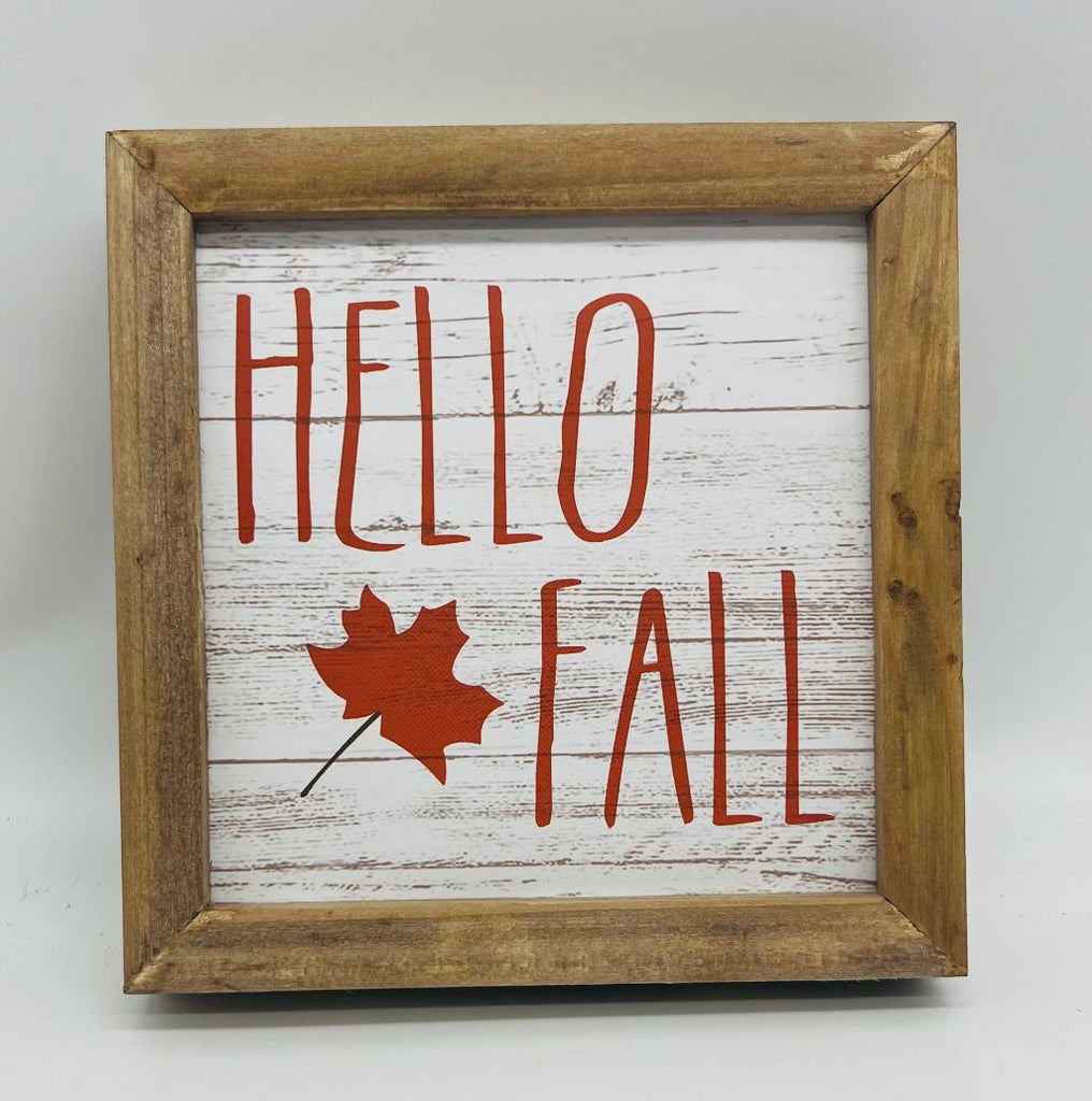 Fall Block Sign Wood 6