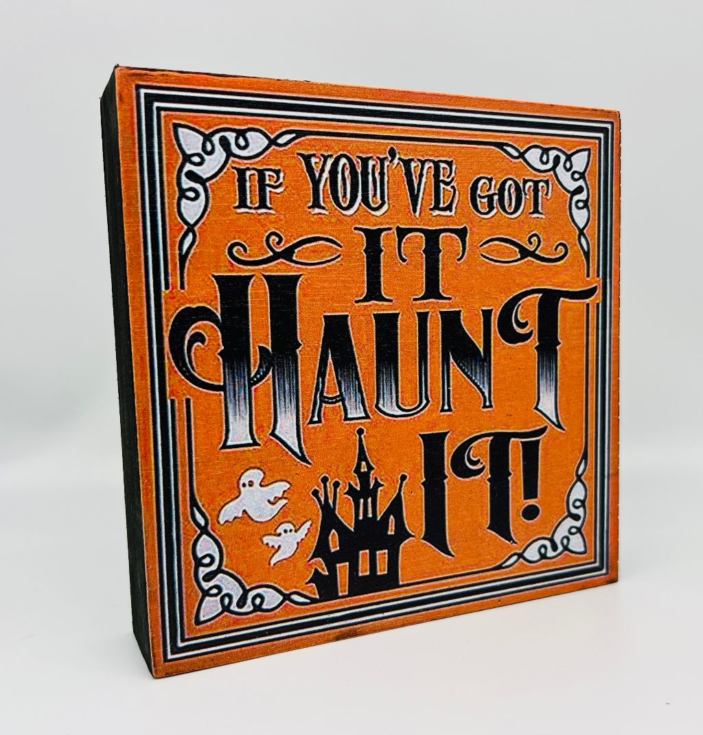 Halloween Block Sign 6"