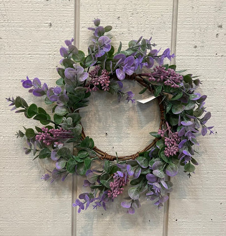 Lavender Eucalyptus Wreath w/seeds 14"