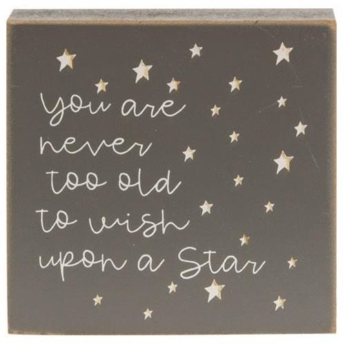 Stars Sentiment Wood Block Sign 4"