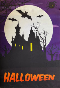 Halloween Castle Garden Flag 12" x 18"