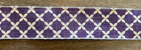 Morocco Canvas Wired Ribbon / Lavender 2.5"