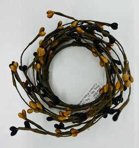 Berry Candle Ring Black & Tan 2.5" Center