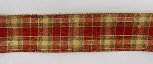 Holiday Plaid Wired Ribbon 2.5" x 10 Yards