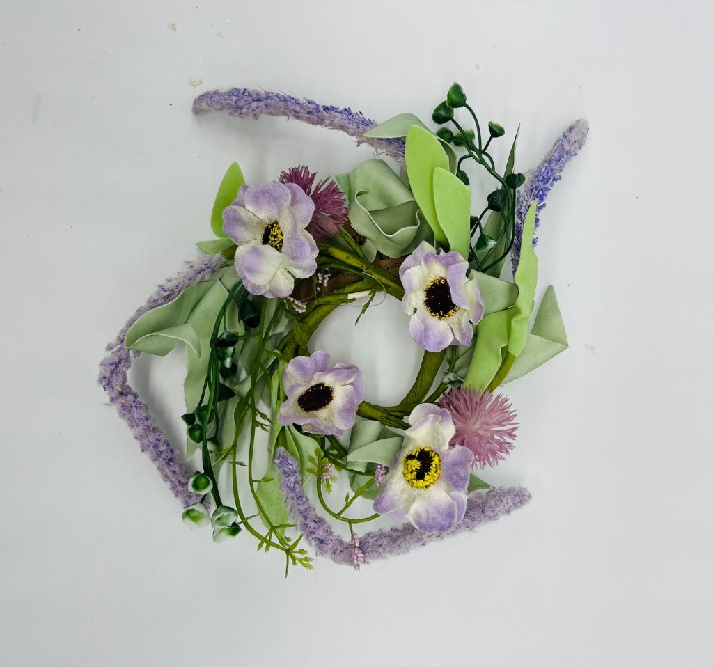 Candle Ring Lavender & Thistle 6" total width