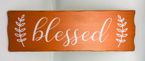 Fall Blessed Wood Sign 23.6" x 8"