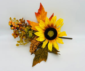 Sunflower & Berry Fall Pick 12"