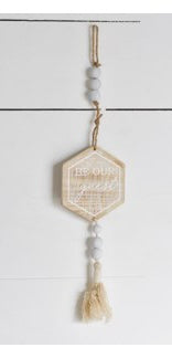 Be Our Guest Beaded Hanging Sign 5"