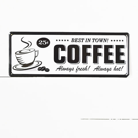 Coffee Sign Tin 16" x 6"