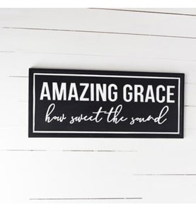 Amazing Grace Tin Sign 36"
