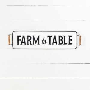 Farm to Table Metal Tray