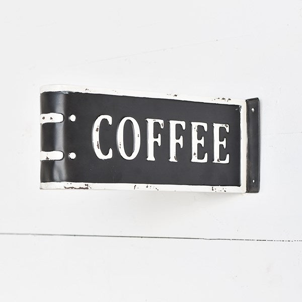 Coffee Folded Sign Metal