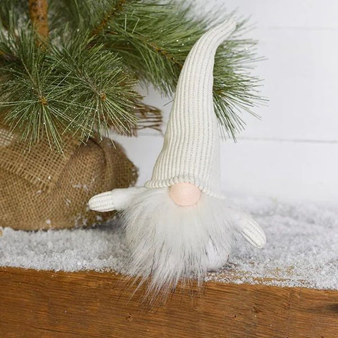 White Plush Gnome 9"