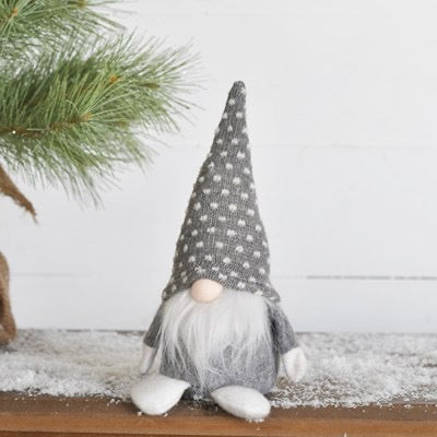Footed Grey Gnome 9"