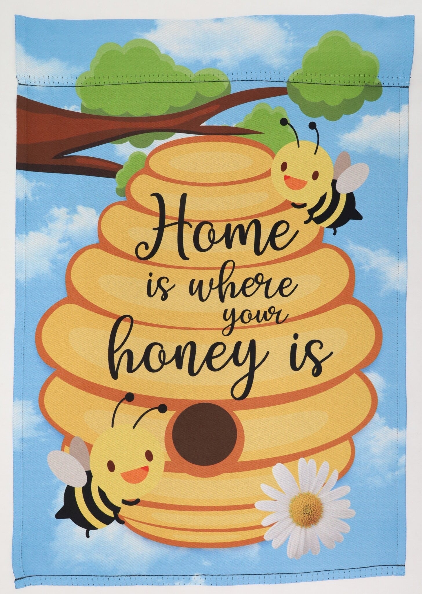 Bee Hive Garden Flag 12" x 18"
