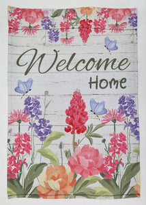 Welcome Home Flower Garden Flag 12" x 18"
