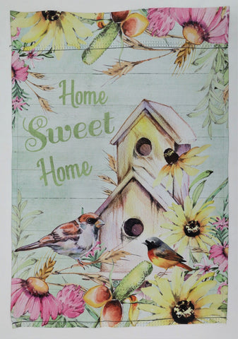 Home Sweet Home Birdhouse Garden Flag 12" x 18"