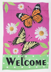 Butterfly Welcome Garden Flag 12" x 18"