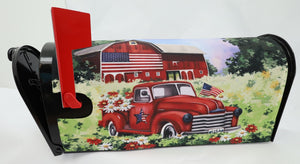 Mailbox Cover Red Truck & Barn