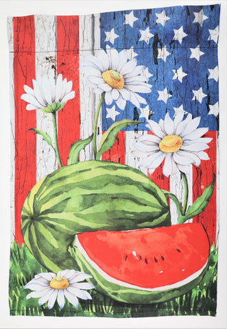 Watermelon Flag Americana Garden Flag 12" x 18"
