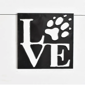 Dog Pawprint Love Sign