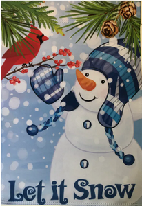 Let It Snow Garden Flag 12" x 18"