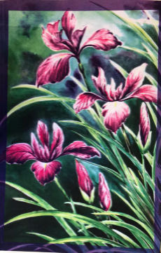 Purple Iris Garden Flag 12" x 18"