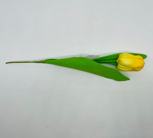 Tulip Stem Yellow single bud 14"