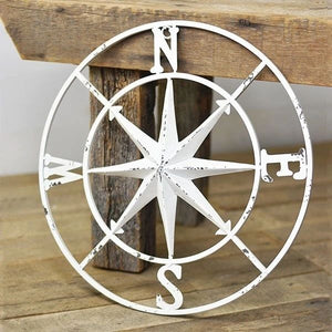 Compass White Metal 18"